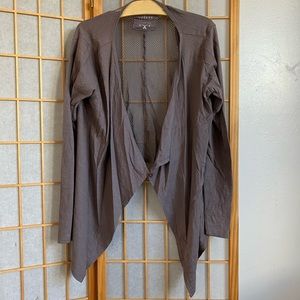 Anthropologie Velvet - Women’s Mauve Flowy Asymmetrical Cardigan - Large